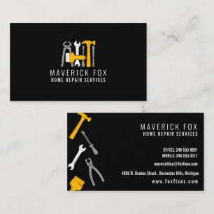 Handyman Home Repair Clean Modern Simple Tools Bu Business Card