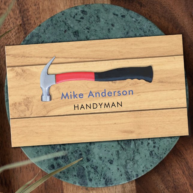 Handyman, Home Repair, Construction, Blue Name Business Card (Creator Uploaded)