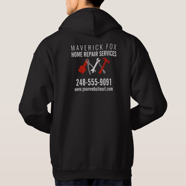Handyman Home Repair & Maintenance Services Hoodie (Back)
