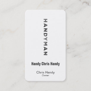 Handyman [Letterpress Style] Appointment Card
