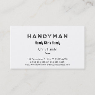 Handyman [Letterpress Style] Business Card