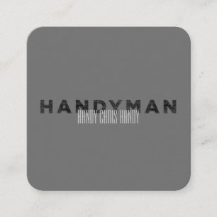 Handyman [Letterpress Style] Square Business Card