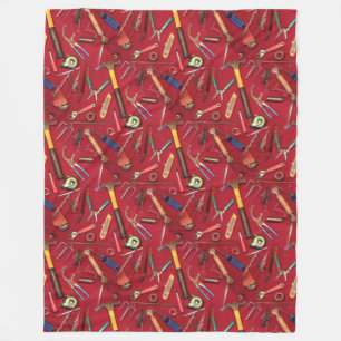 Handyman maintenance and contractor hand tools fleece blanket