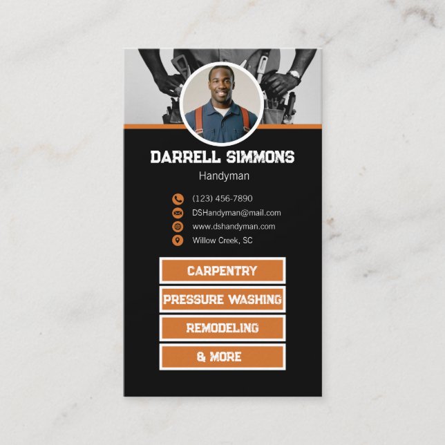 Handyman | Maintenance Worker Business Card (Front)