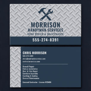 Handyman Metallic Construction Business Card