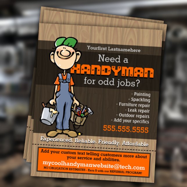 Handyman Odd jobs Carpenter Plumber Painter. Flyer (Creator Uploaded)
