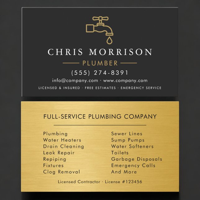 Handyman Plumbing Service Plumber Business Card (Creator Uploaded)