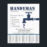 Handyman Plumbing Services Tear Off Photo Flyer<br><div class="desc">Modern Flyers for Handyman</div>