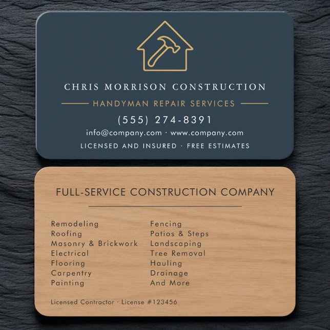 Handyman Premium Wood Remodeling Business Card (Creator Uploaded)