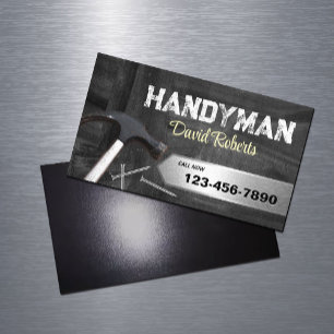 Handyman Professional Repair & Maintenance Service Magnetic Business Card