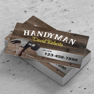 Handyman Repair & Maintenance Big Hammer Business Card