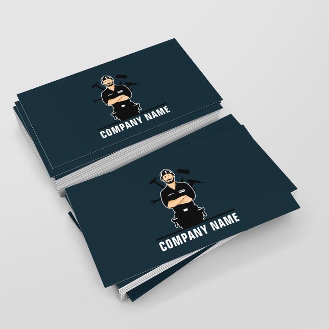 Handyman Repair & Maintenance Dark Blue  Business Card (Creator Uploaded)