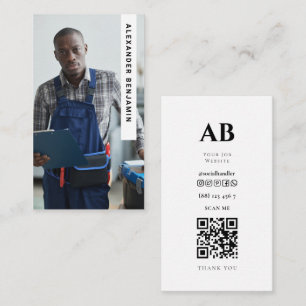 Handyman Repair Photo QR Code Business Card