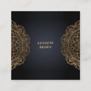 Handyman Repairs Black Gold  Square Business Card