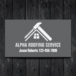 Handyman Roof Repair Construction Roofing Roofer Business Card