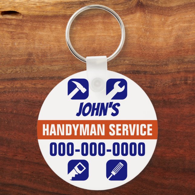 Handyman Round Keychain (Front)