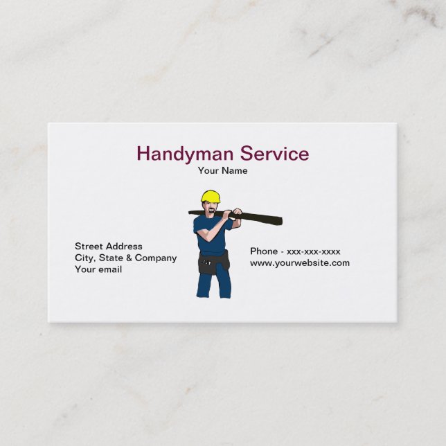 Handyman Service Business Card (Front)
