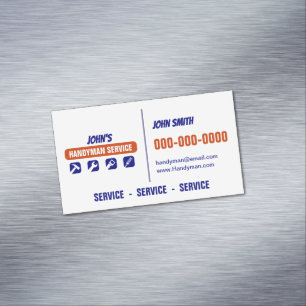 Handyman Service Magnetic Business Card