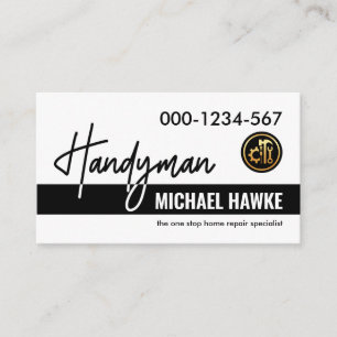 Handyman Signage Panel Building Business Card