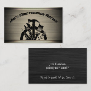 Handyman Steel Maintenance Repair Service Business Card