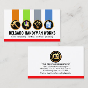 Handyman Tool Building Medals Business Card