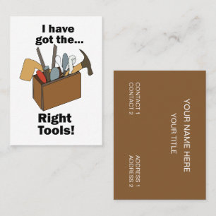 Handyman Toolbox I Have Got Right Tools Handyman Business Card