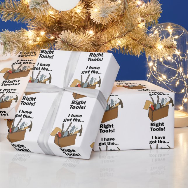 Handyman Toolbox I Have Got Right Tools  Wrapping Paper (Holidays)
