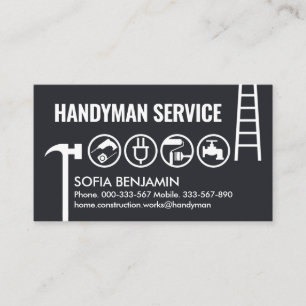 Handyman Tools Border Home Repairman Business Card