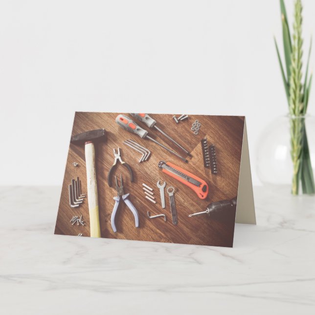 handyman tools greeting card (Front)