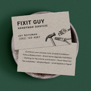 Handyman Tools, Home Improvement Kraft Business Ca Business Card
