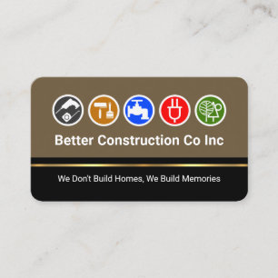 Handyman Tools On Brown Gold Line Layers Business Card