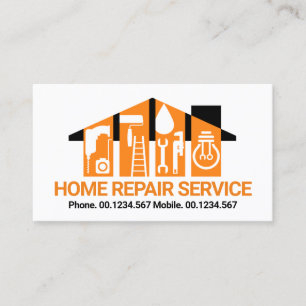 Handyman Tools Roof Building Business Card