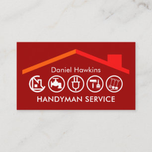 Handyman Tools Rooftop Building Business Card
