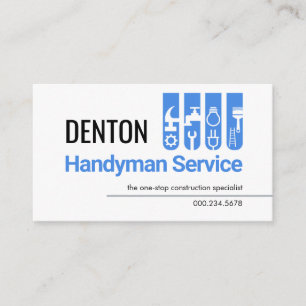 Handyman Tools Tab Building Business Card