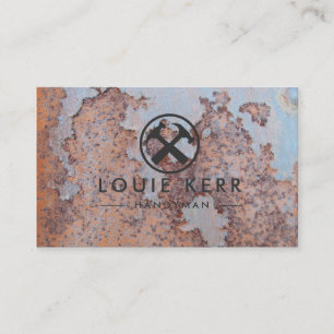 Handyman Vintage Rusty Metal Business Card
