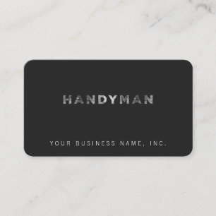 Handyman [White Letterpress Style] Business Card
