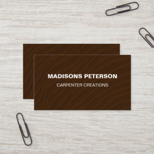 handyman Wooden timber Carpentry Construction  Business Card