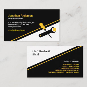 Handyman Working Tools Mechanic business card