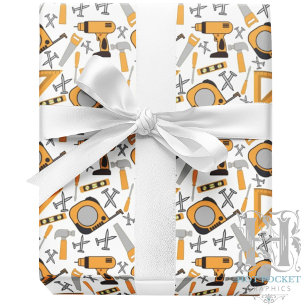 Handyman Wrapping Paper in Yellow