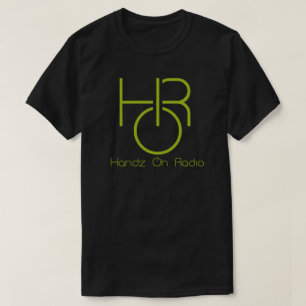 Handz On Radio Logo Black Tee with text