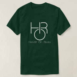 Handz On Radio Men's White Logo Tee with text