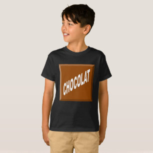 Hanes Tagless black kids T-shirt Design CHOCOLAT