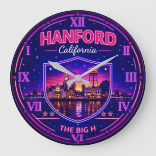 Hanford California Historic Downtown  Large Clock