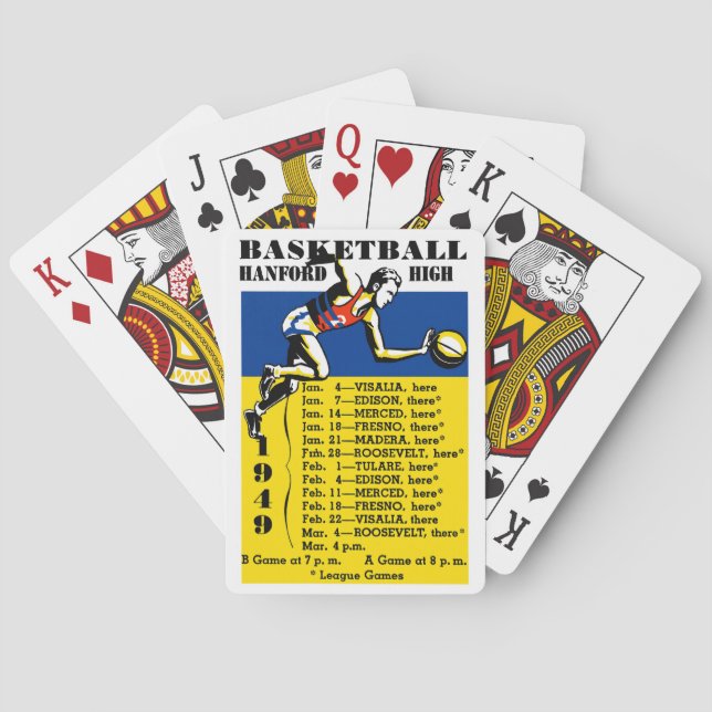 HANFORD, CALIFORNIA PLAYING CARDS. CARDS (Back)