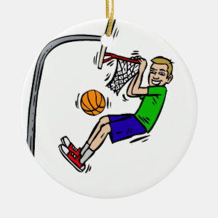 Hang from the rim slam dunk ceramic tree decoration
