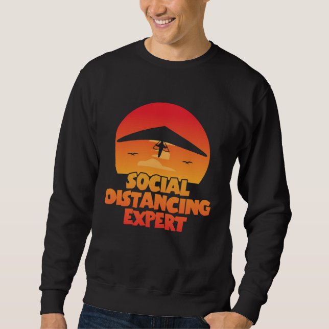 Hang glider delta glider air sport glider sweatshirt (Front)