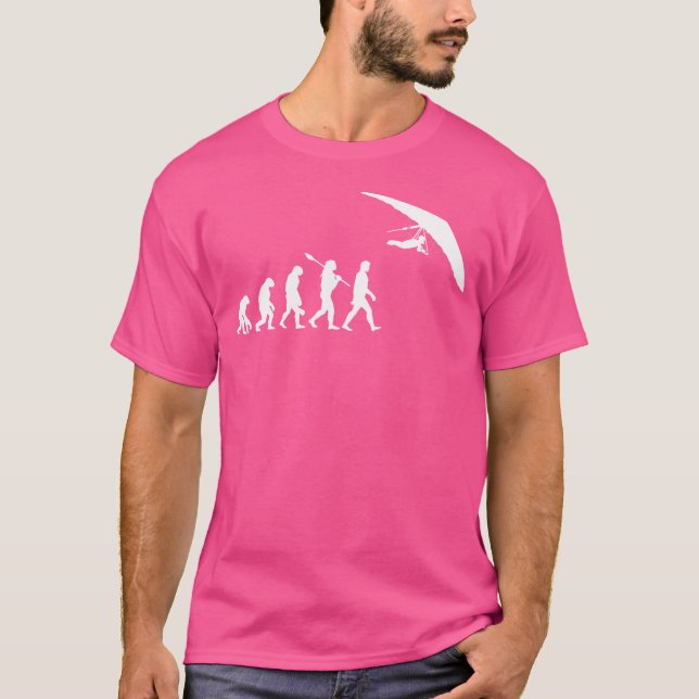 Hang Glider Evolution American Flag Hang Gliding T-Shirt (Front)