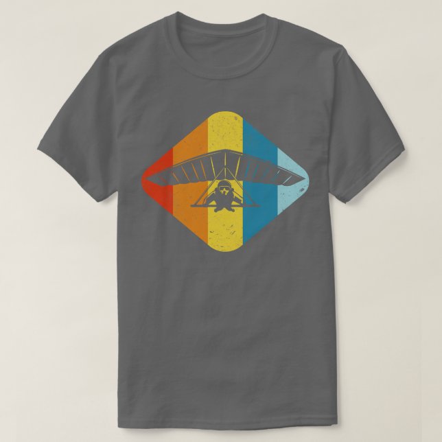 Hang Glider Hang Gliding Retro T-Shirt (Design Front)