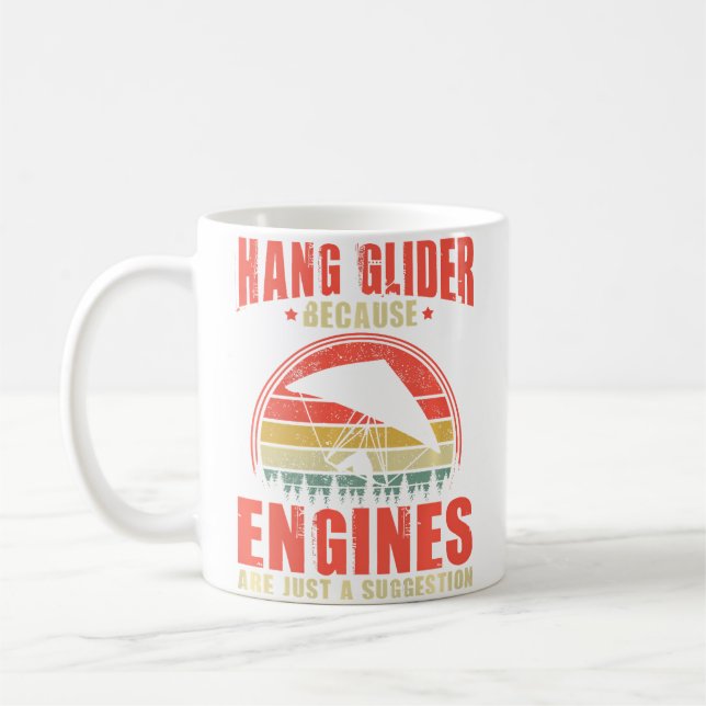 Hang Glider Pilot Hang Gliding Accessories Gliding Coffee Mug (Left)