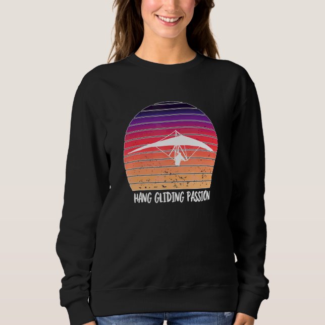 Hang Glider Silhouette Sunset Hang Gliding Passion Sweatshirt (Front)